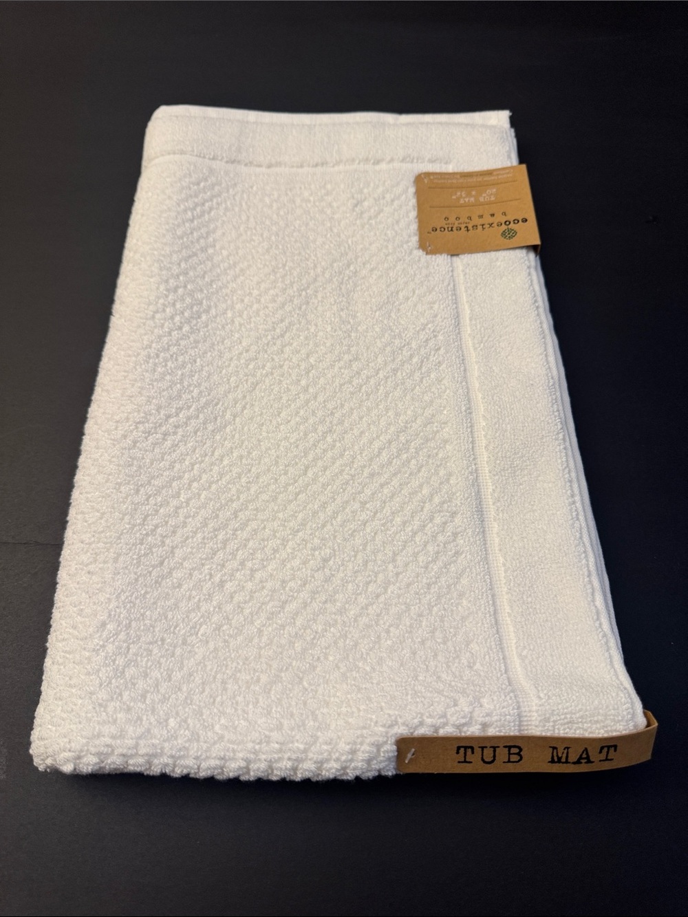 ECOEXISTENCE Rayon From Bamboo/Cotton Tub Mat - White - 20"x32"